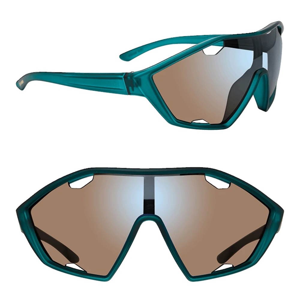 Steve Madden DANE Sunglasses Clear Dark Green Blue Plastic Frame